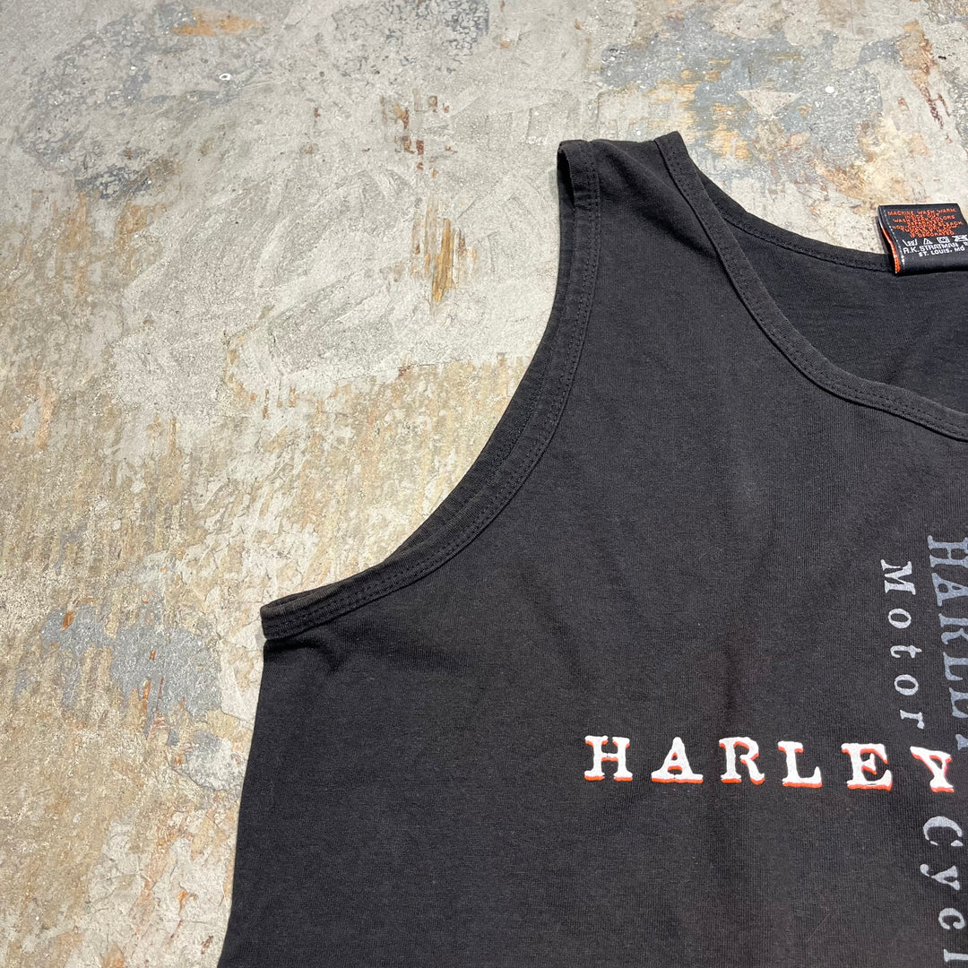 古着 USA製 Harley-Davidson/ハーレー ダビッドソン カナダ ユーコン･テリトリー プリントTシャツ サイズXL