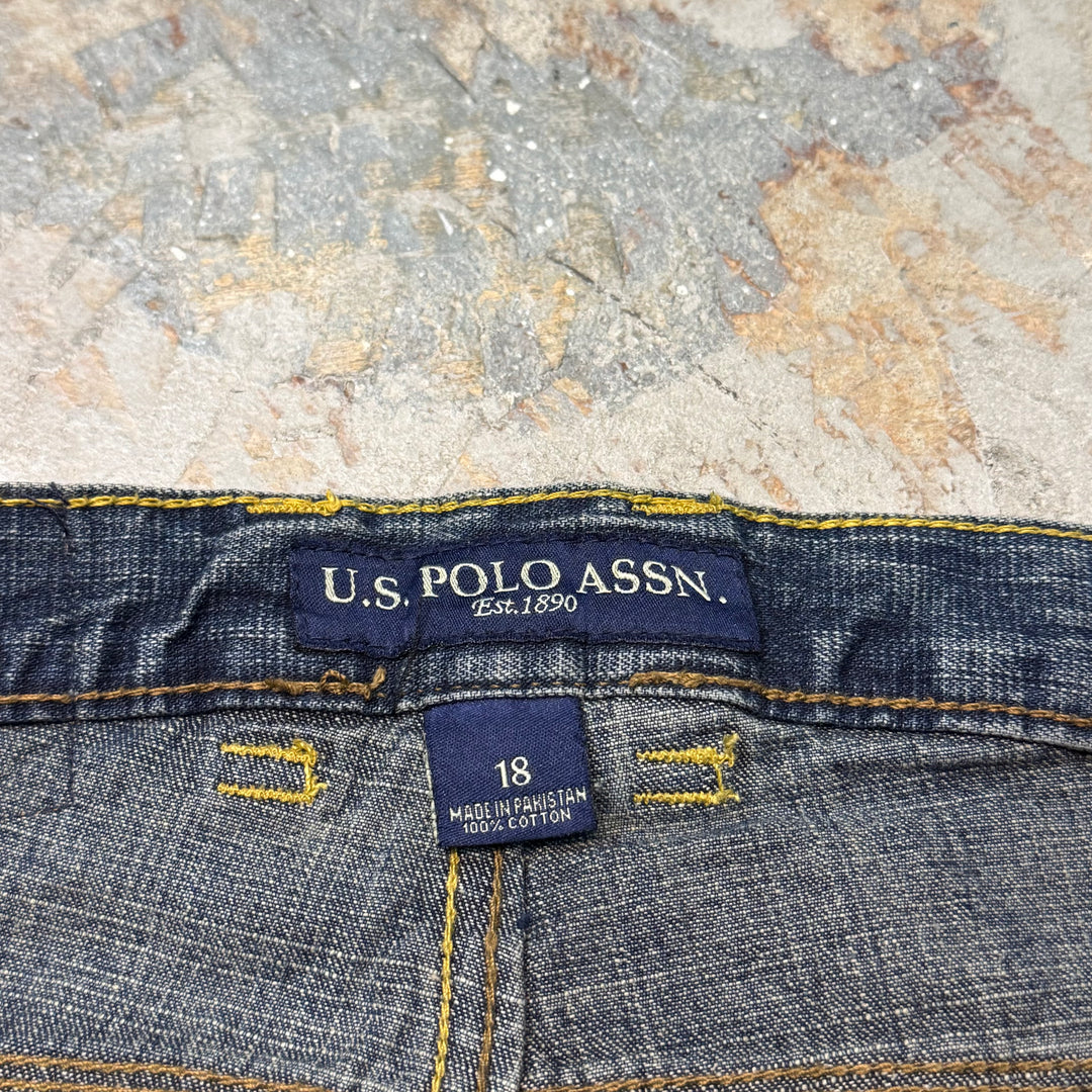 旧衣服u.spolo ASSN/ uesporo ason /牛仔油漆裤/实际尺寸29x31