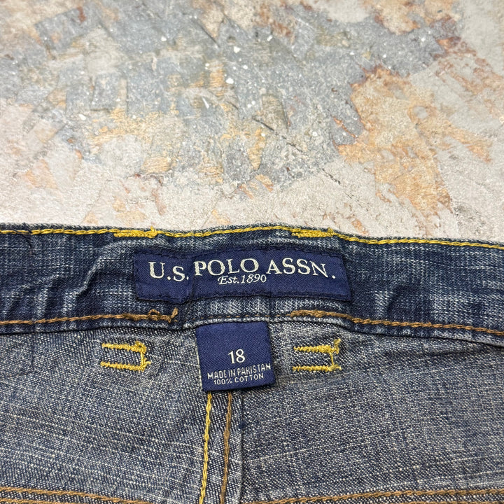 旧衣服u.spolo ASSN/ uesporo ason /牛仔油漆裤/实际尺寸29x31