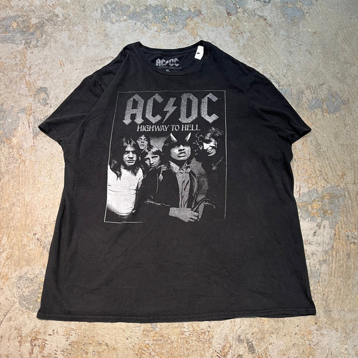 빈티지 AC/DC/ACDC/밴드 티셔츠/프린트 티셔츠/크기 XL