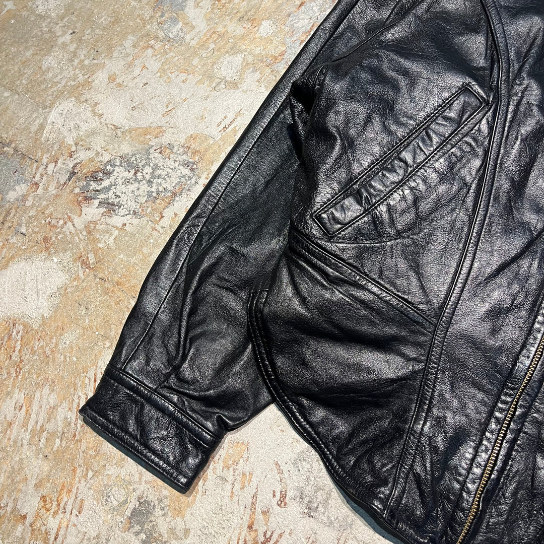 #3318 古着 WILSONS/Leather Trucker Jacket/レザージャケット/サイズM