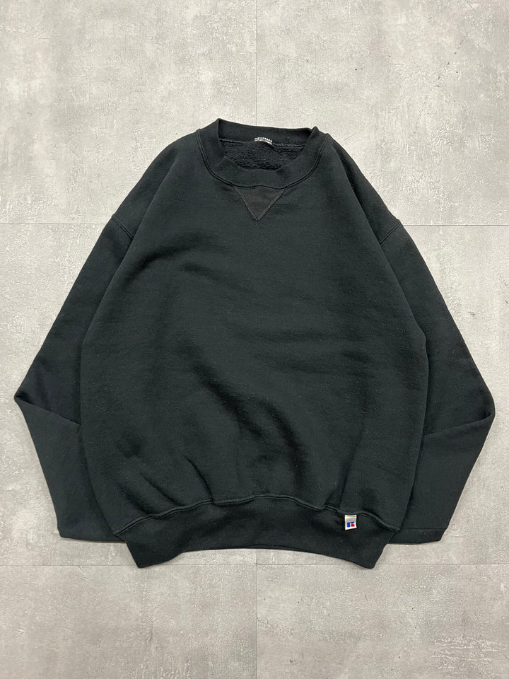 古着 RUSSELLATHLETIC/ ラッセル アスレチック/ クルーネックブランクスウェット/ Vガゼット/ サイズL相当