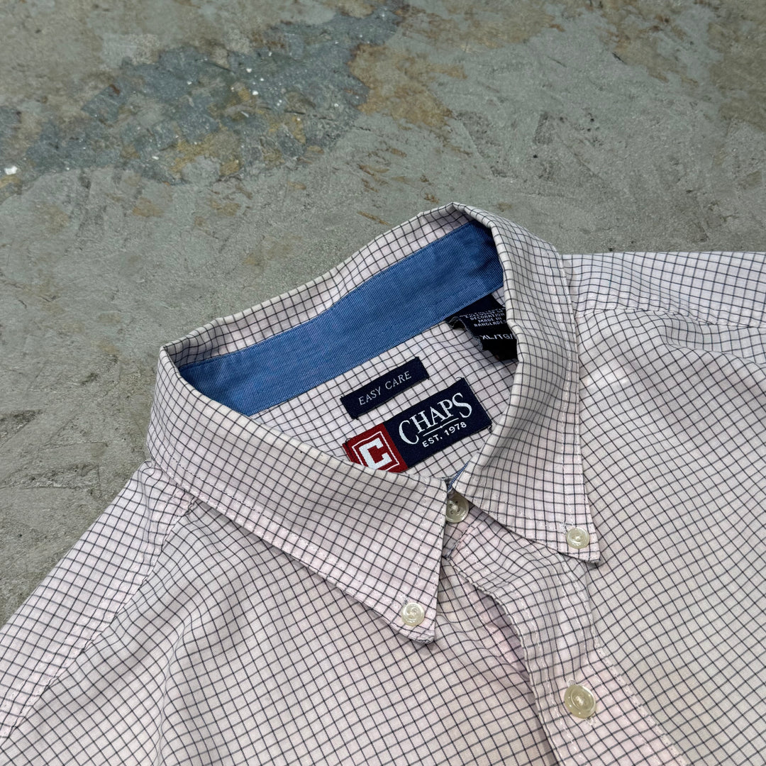 古着 CHAPS RALPH LAUREN/ チャップス ラルフ ローレン/  ボタンダウン半袖シャツ/ リメイク/ チェック柄/ サイズXL