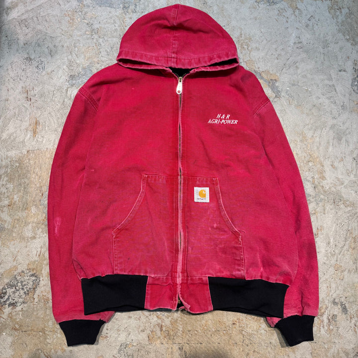 古着 Carhartt/ カーハート/ アクティブジャケット/ ダック地/ 裏地サーマル/ 企業ロゴ/ サイズL相当