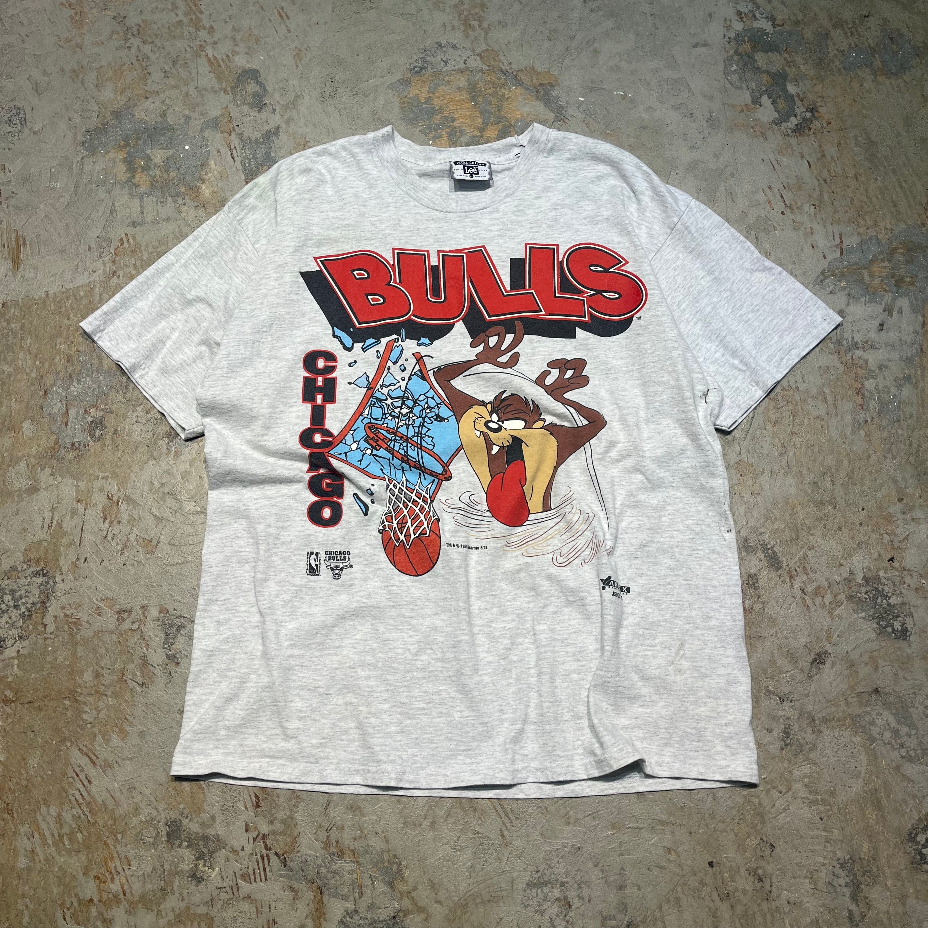 NBA レア ヴィンテージTシャツ XLサイズ 90s CHICAGO BULLS 1991 NBA WORLD CHAMPS Tee シカゴ・ブルズ