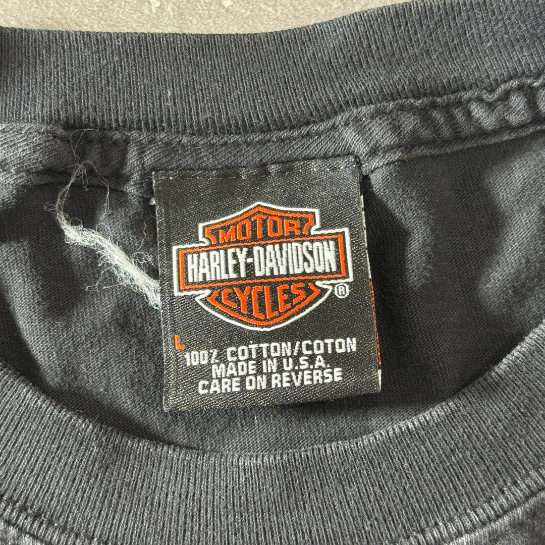 古着 USA製 Harley-Davidson ハーレーダビッドソン プリントTシャツ サイズL