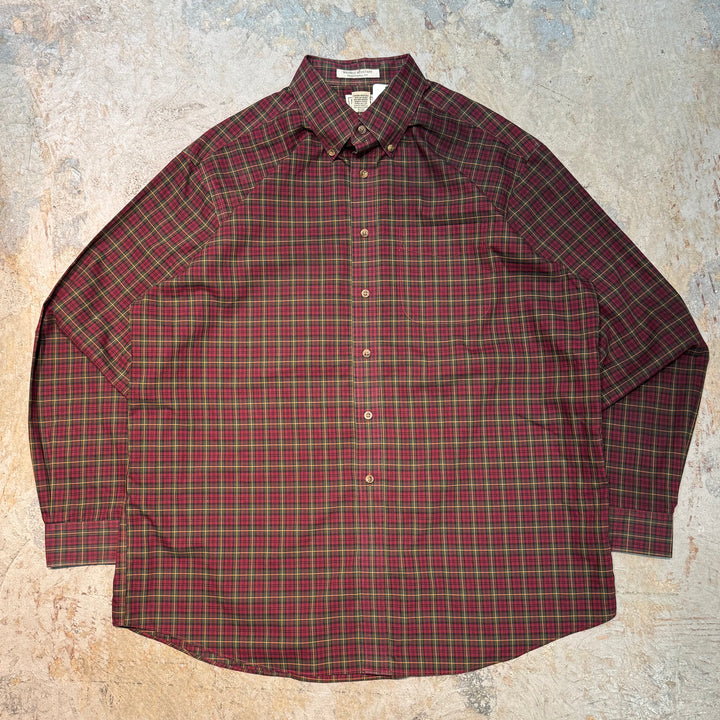 古着 L.L.Bean/エルエルビーン/ ボタンダウン長袖シャツ/ チェック柄/ サイズXL