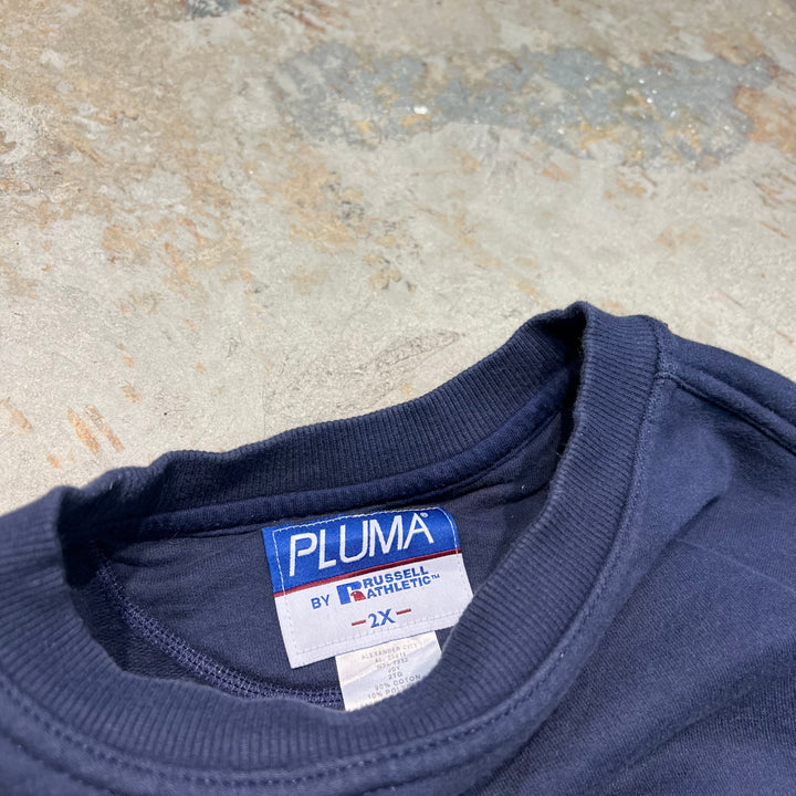 #4037 古着 PLUMA by Russell Athletic/プルーマ ラッセル アスレチック/Crew Neck Blank Sweat Shirt/クルーネックブランクスウェット/サイズXXL