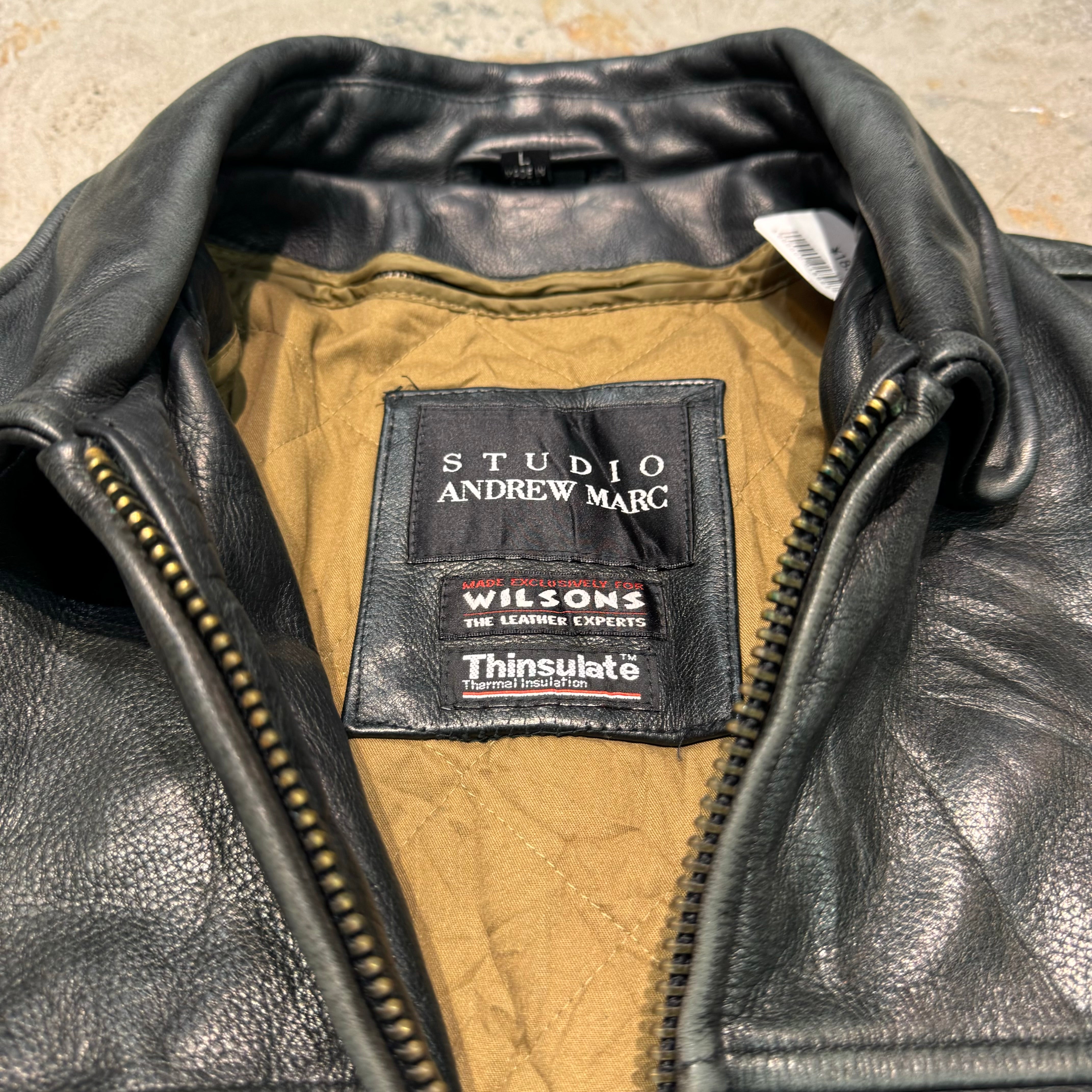 古着 WILSONS LEATMER/ ウィルソンレザー/ ジップアップレザー