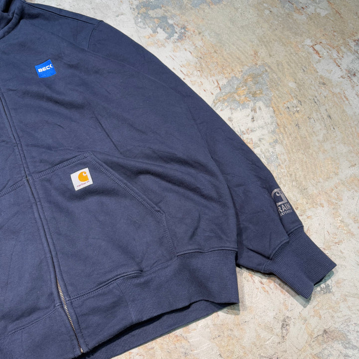 古着 Carhartt/ カーハート/ ジップアップパーカー/ 企業ロゴ/ サイズXL