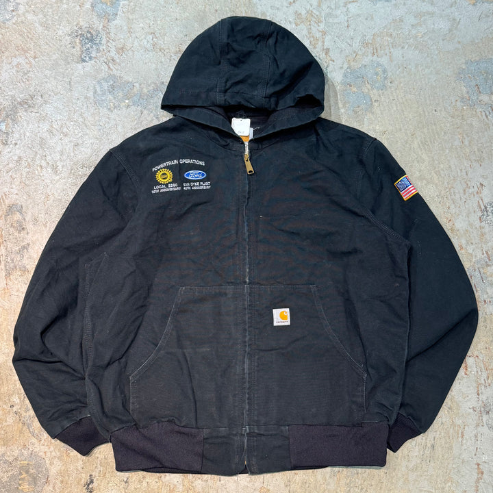 二手衣服美国制造Carhartt/汽车心/活动夹克/鸭面料/企业标志/内衬热/尺寸XL