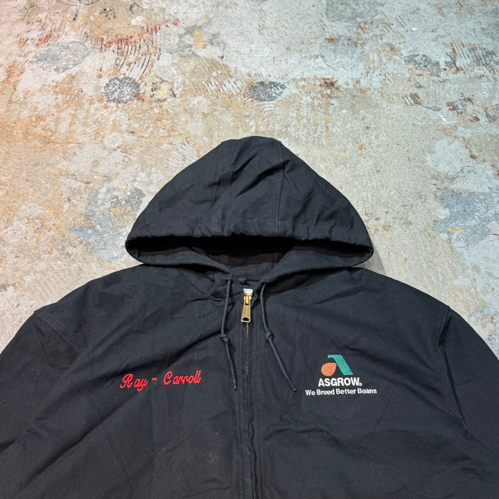 古着 90's carhartt/ カーハート/ アクティブジャケット/ ダック地/ 中綿/ 企業ロゴ/ J131 BLK/サイズXL