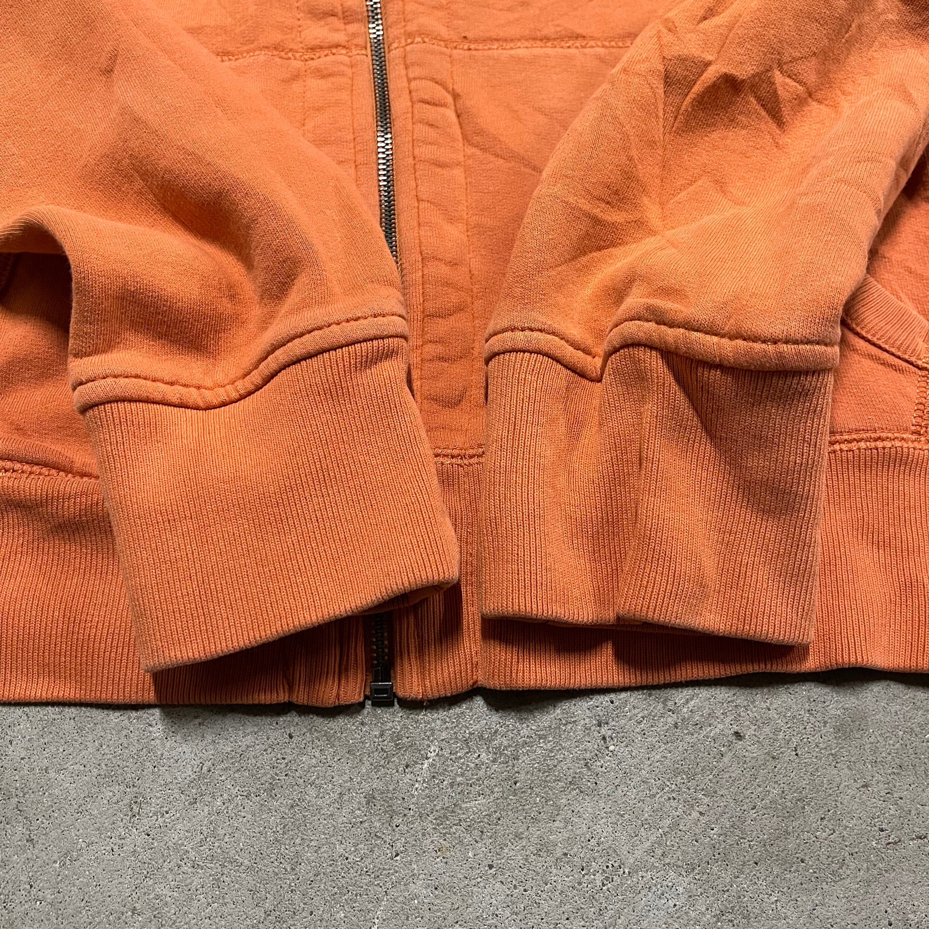 【フード裏サーマル、ジップパーカー】ラルフローレン古着ロゴ刺繍アメカジ短丈L. ラルフローレン 短丈 ダブルジップ パーカー サーマル裏地