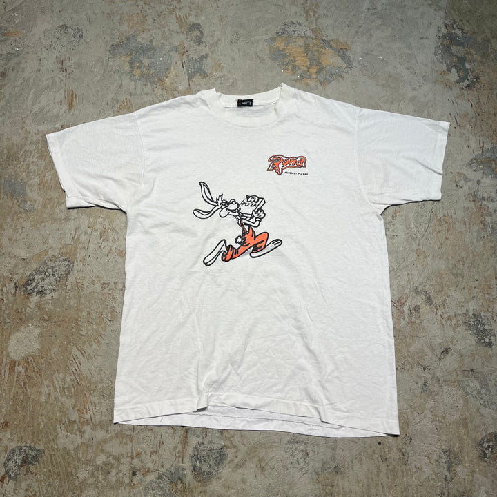 古着 USA製 90's スクリーンスターズ / Rynd / PATES ET PIZZAS / 企業 / ヴィンテージ シングルステッチ プリントTシャツ/サイズXL