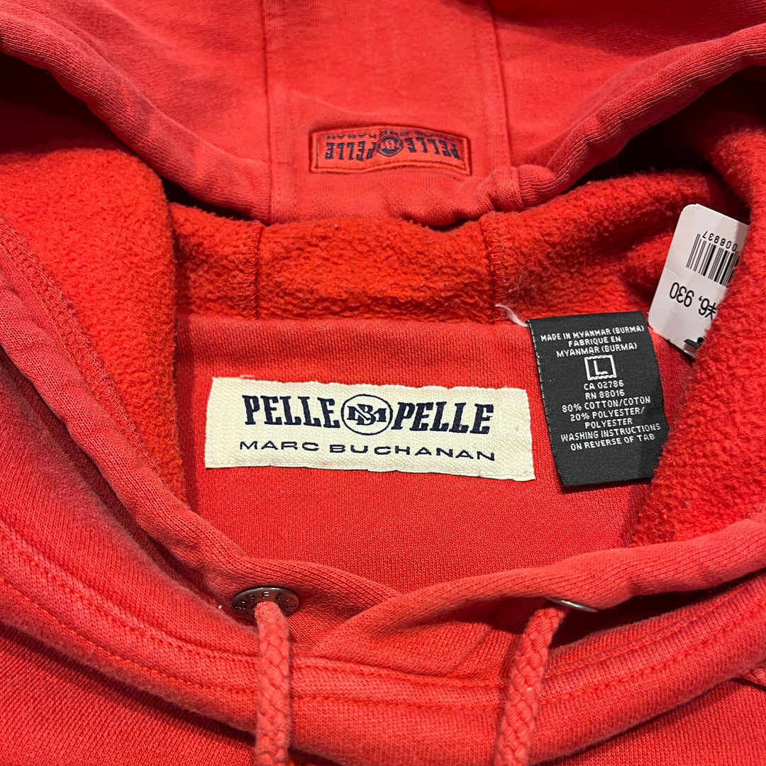 #4154 古着 PELLE PELLE/ペレペレ/Pull over Parker/プルオーバーパーカー/ロゴ刺繍/HIPHOP/サイズL