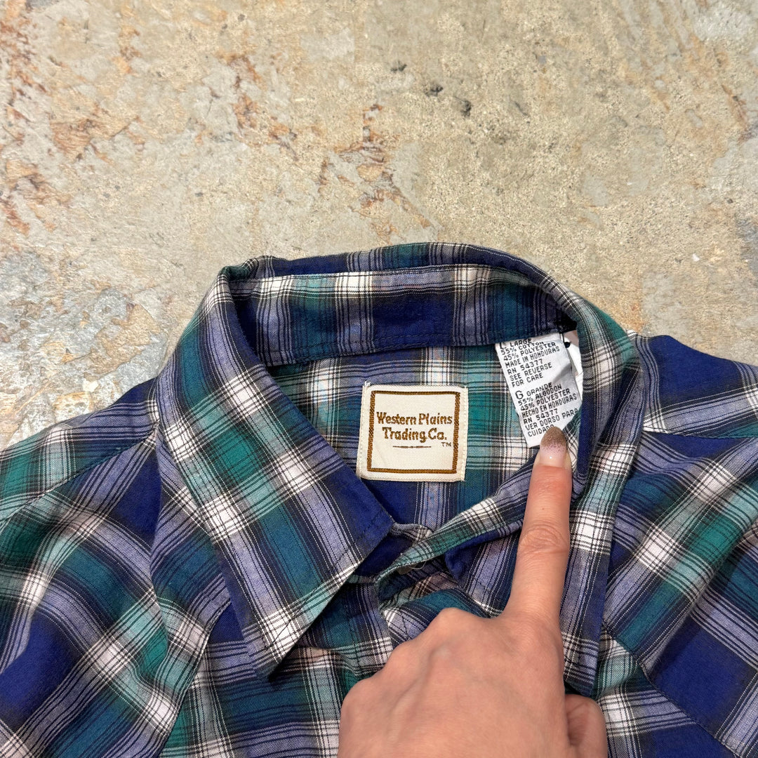 古着 USAVINTAGE/ チェック柄/ 長袖シャツ/ サイズL
