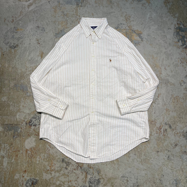 #4330 Ralph Lauren/ラルフローレン L/S B.D Shirts/ボタンダウンシャツ/YARMOUTH/ストライプ柄/サイズ16 1/2-33