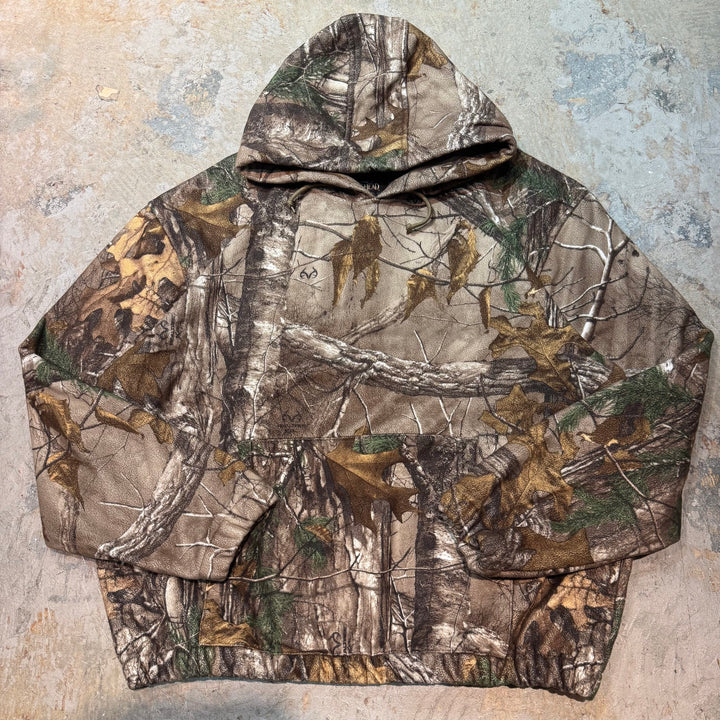 古着 REDHEAD/レッドヘッド/リアルツリー柄/プルオーバーパーカー/サイズL