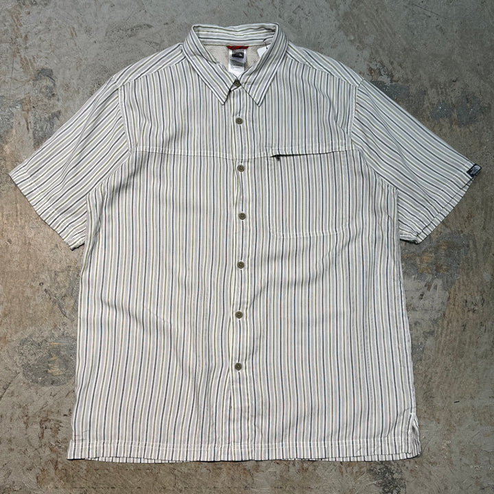 旧衣服THE NORTH FACE/北脸/短袖衬衫/条纹/尺寸L