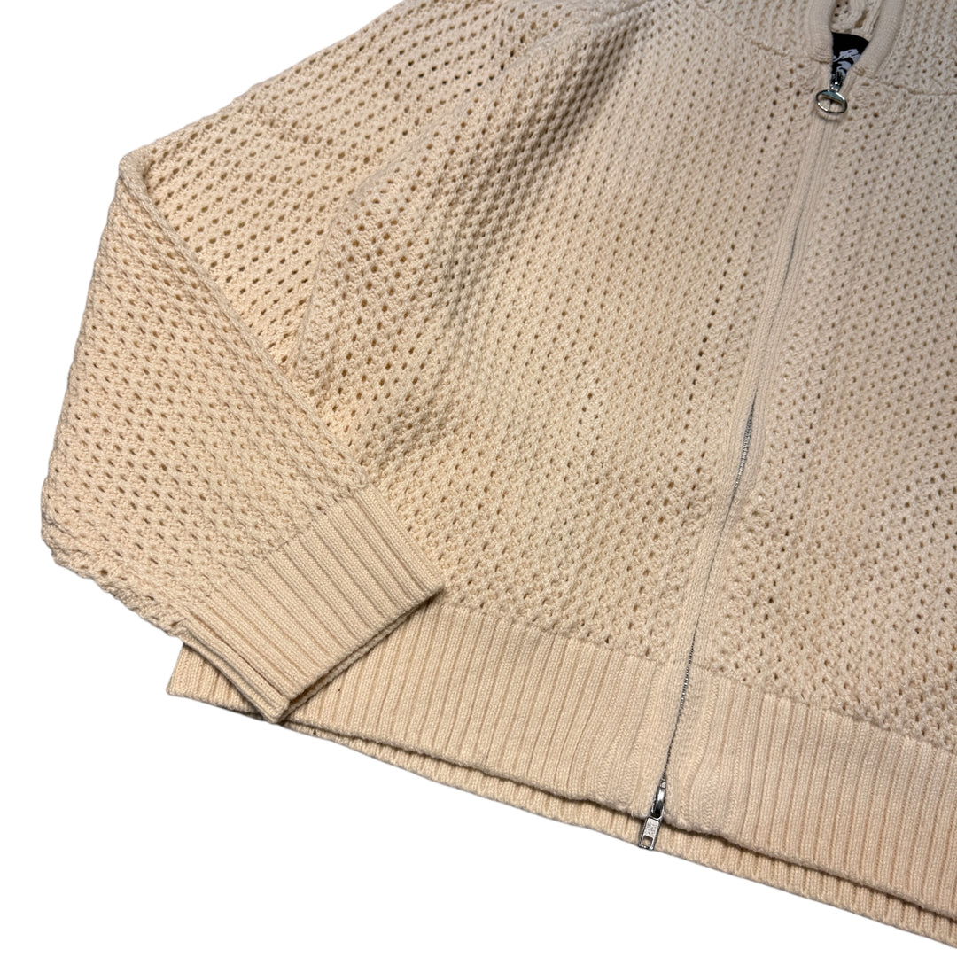 メッシュニットジップフーディー