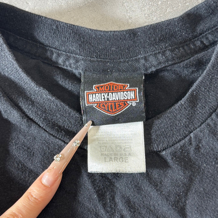 古着 USA製 Harley-Davidson ハーレーダビッドソン プリントTシャツ サイズL