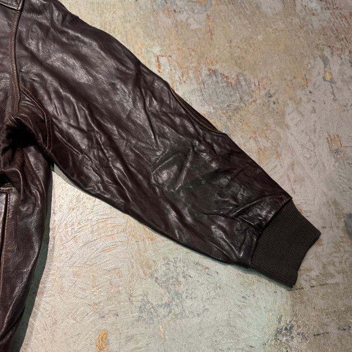 古着 USAVINTAGE/ジップアップレザージャケット/ サイズL