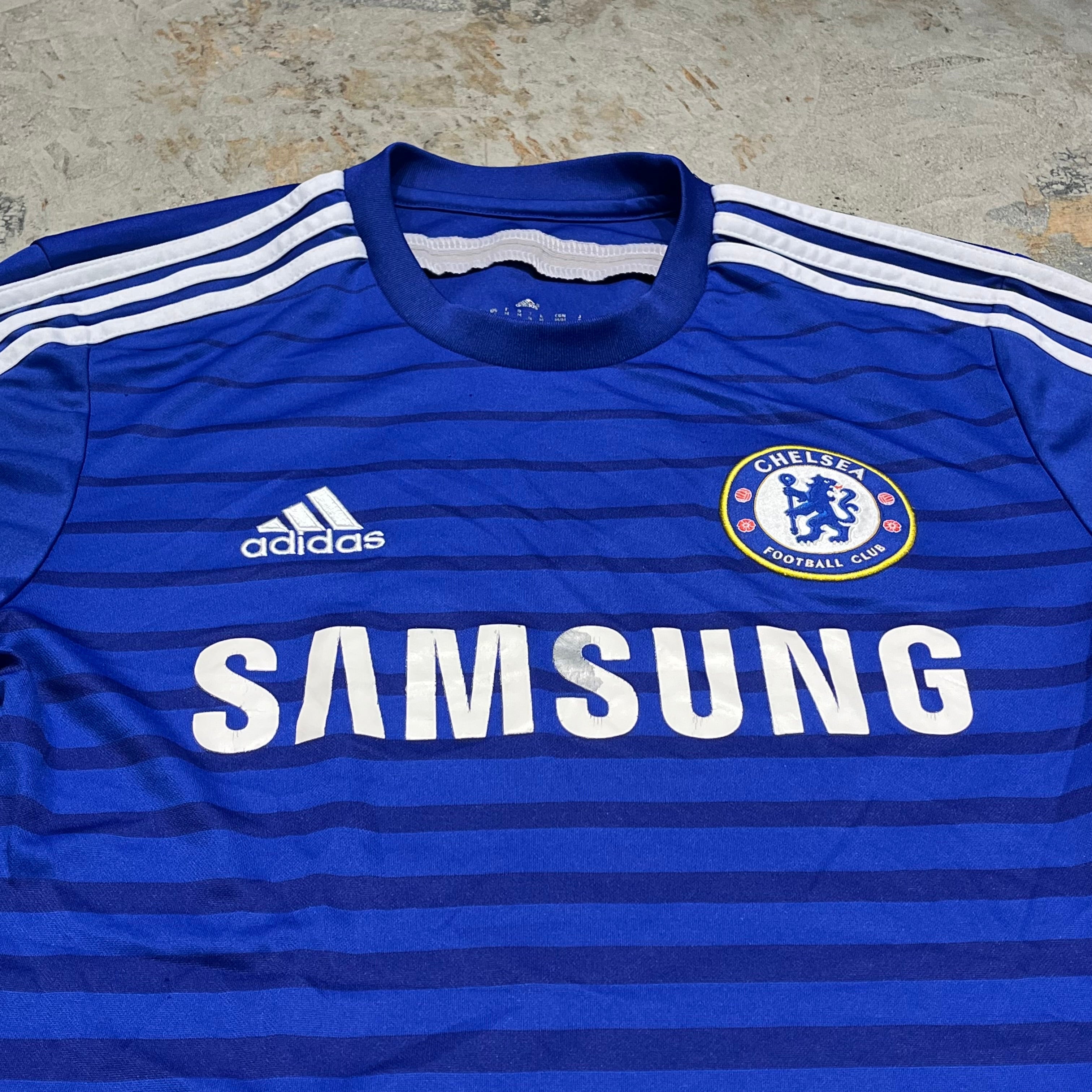 adidas CHELSEA サッカーシャツ プリントロゴ 古着 青 Mサイズ adidas CHELSEA FC SAMSUNG GAME SHIRT - メルカリ