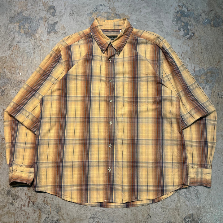古着 Eddie Bauer/エディー･バウアー/ ボタンダウン長袖シャツ/ チェック柄/ サイズL