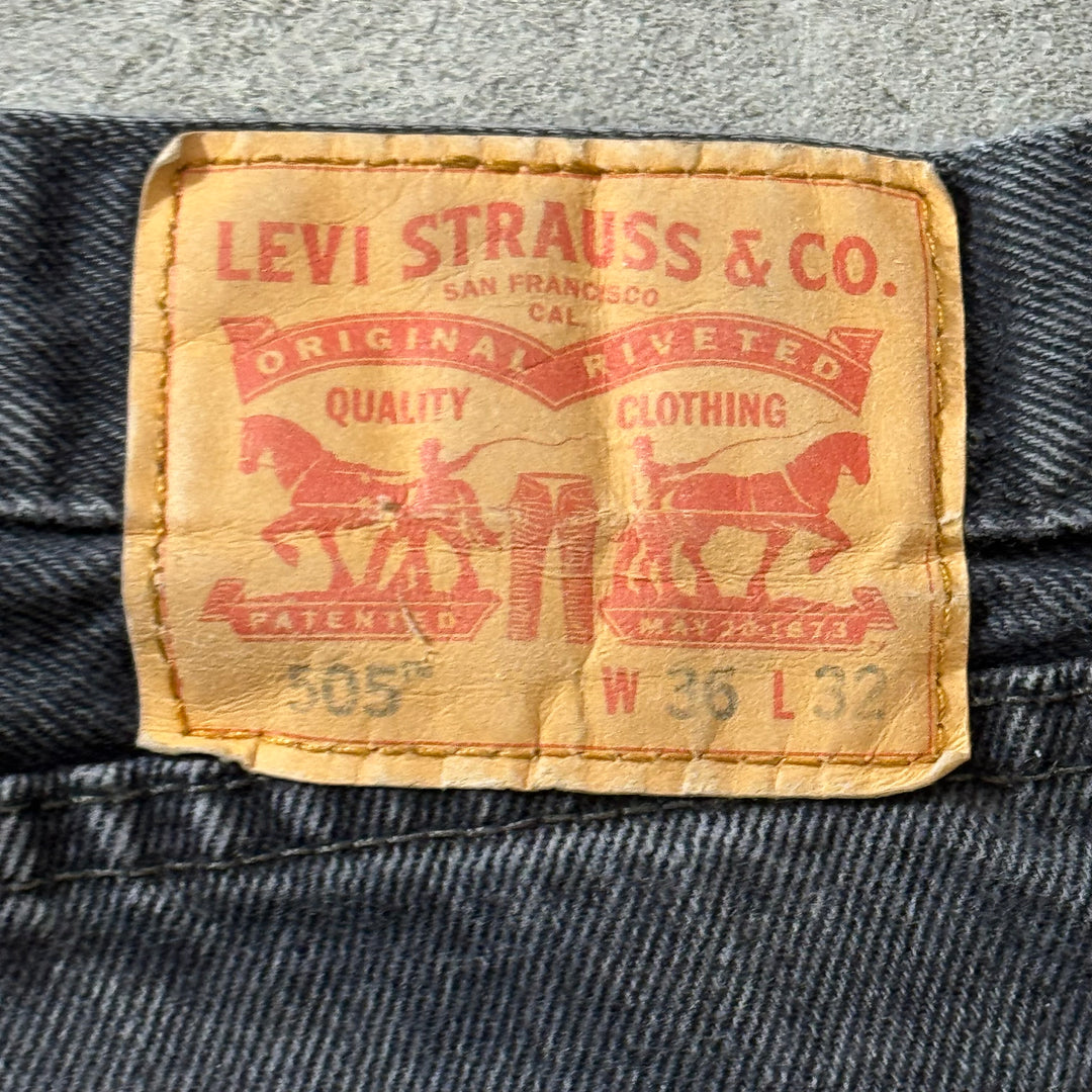 古着 Levi's/ リーバイス/ ブラックデニムパンツ/ 505/ 実寸サイズ34×30