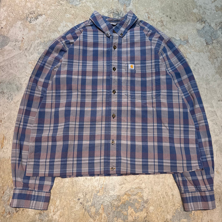 古着 carhartt/カーハート/ ボタンダウン長袖シャツ/ チェック柄/ サイズL