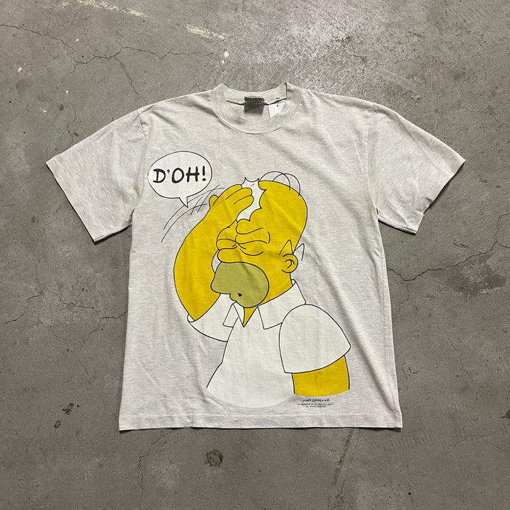 古着 90's THE SIMPSONS/シンプソンズ ホーマー/D'OH!/ヴィンテージ シングルステッチ プリントTシャツ/サイズM