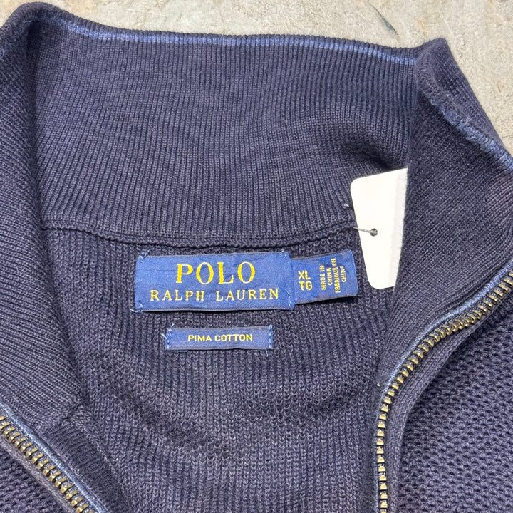 古着 POLO by Ralph Lauren/ ポロ バイ ラルフローレン/ ハーフジップニットセーター/ サイズXL