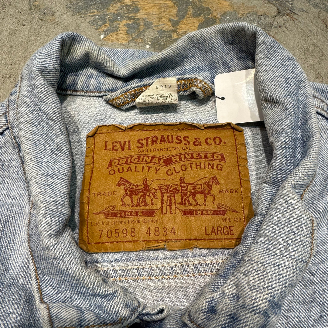 古着 90's Levi's/ リーバイス/ デニムジャケット/ Gジャン/デカタグ/サイズL