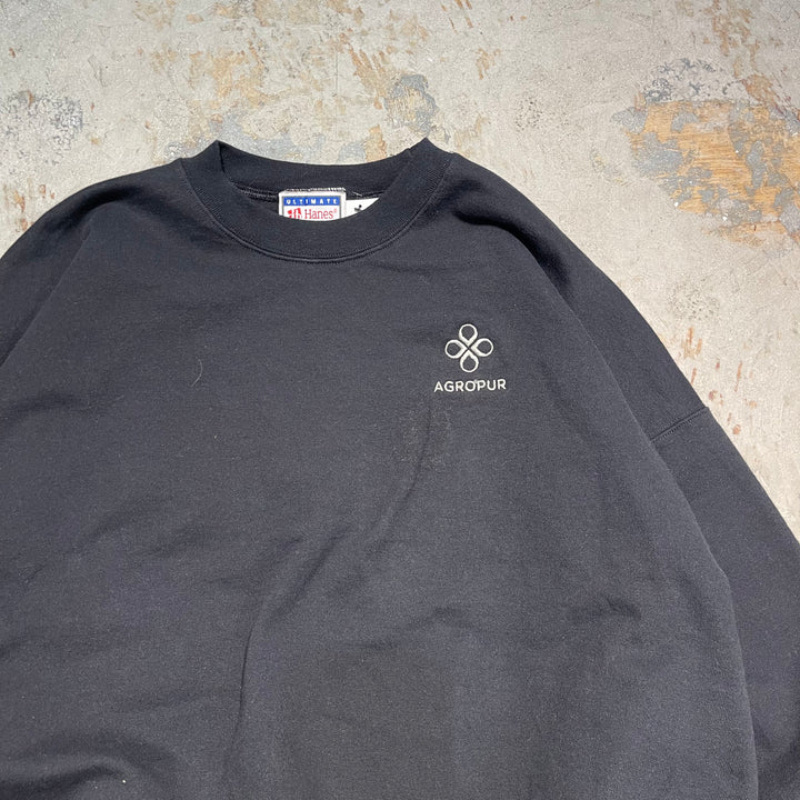 #2048 古着/Hanes /ヘインズ/Crewneck weat/クルーネックスウェット/企業ロゴ/サイズXL