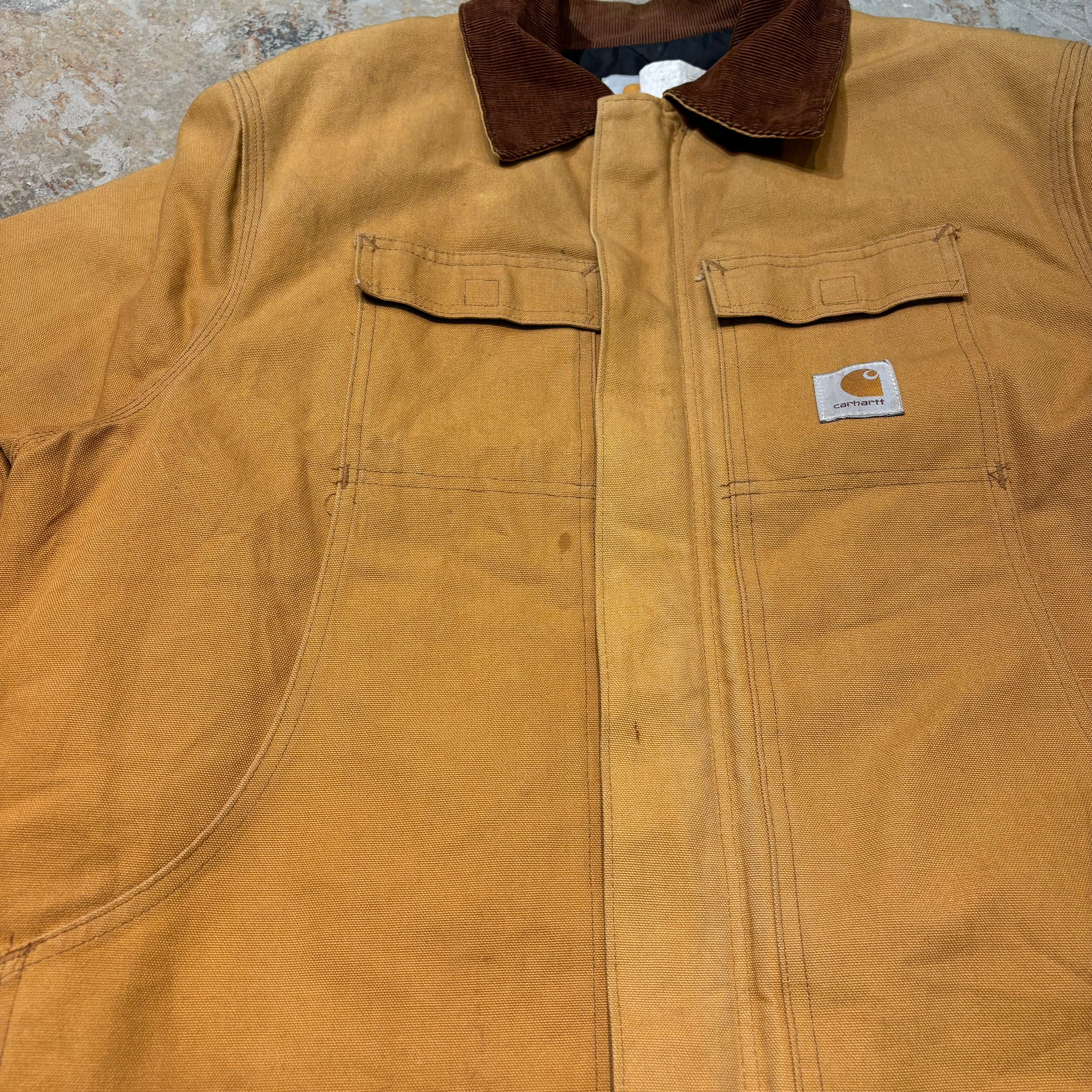 古着 90's~ carhartt/ カーハート/ トラディショナルコート/ ダック地/ 裏地キルティング/ サイズXL相当 – 古着屋 MUJIN