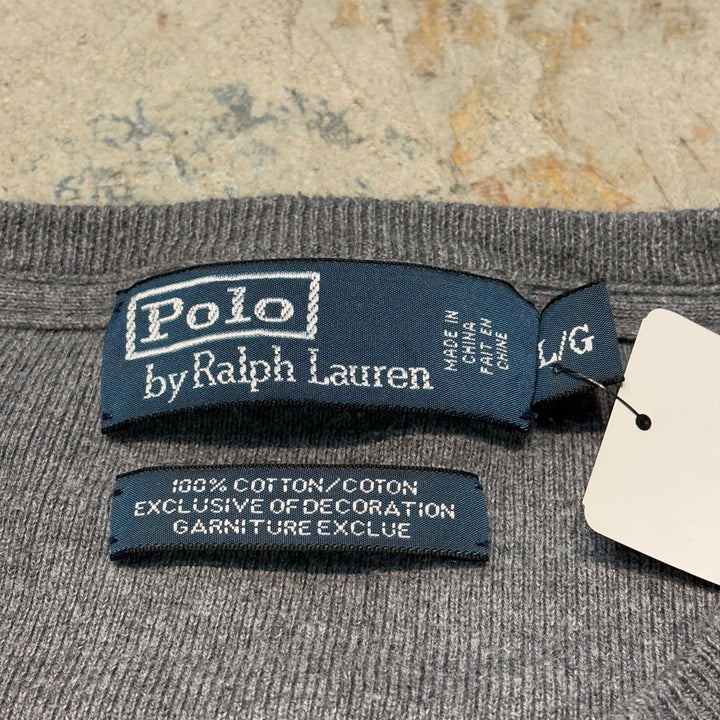 古着 POLO by Ralph Lauren/ポロラルフローレン/クルーネックニットセーター/サイズL