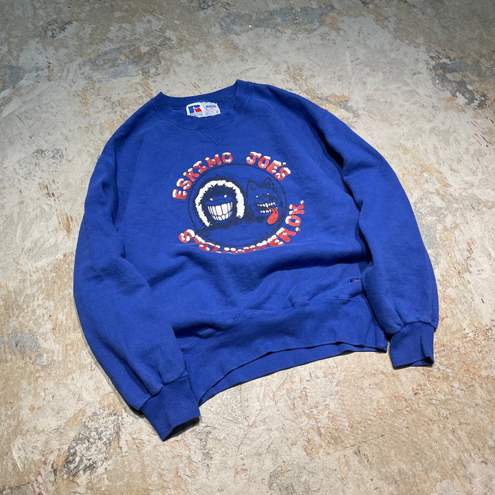 #3800 古着 Russell/ラッセル/Crew Neck Sweat Shirts/クルースウェット/ESKIMO JOE'S STILLWATER.OK./MADE IN U.S.A/背面ロゴ/サイズM