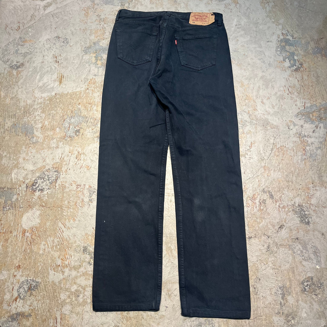 #4437 古着 Levi's/リーバイス/Black Denim Pants/ブラックデニムパンツ/501/MADE IN Spain/サイズ36×36