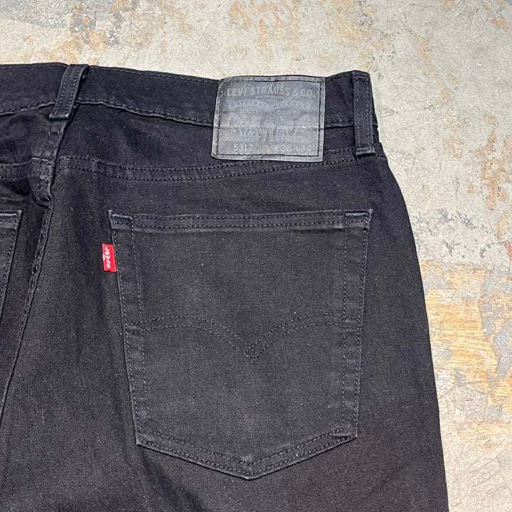 #4191 古着 Levi's/リーバイス/Black Denim Pants/ブラックデニムパンツ/黒タブ/551/サイズ36×34