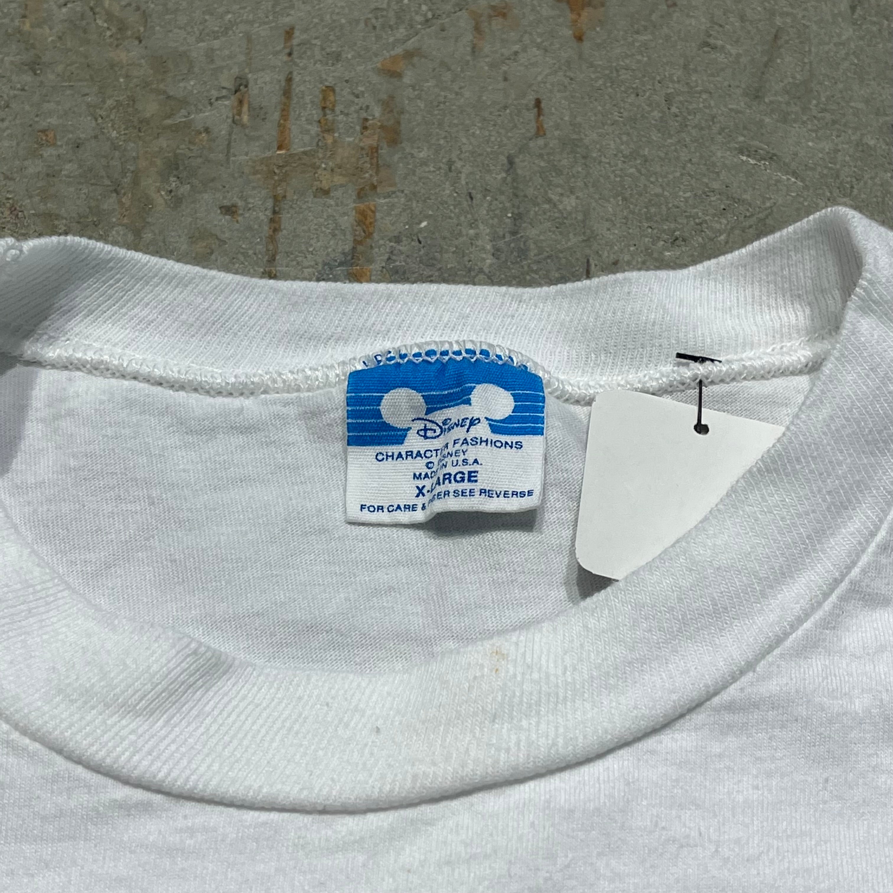 80's ヴィンテージ ディズニー シングルステッチTシャツ 短丈 t USA製 古着 70's~80's USA製 ミッキー/ディズニー/フロリダ