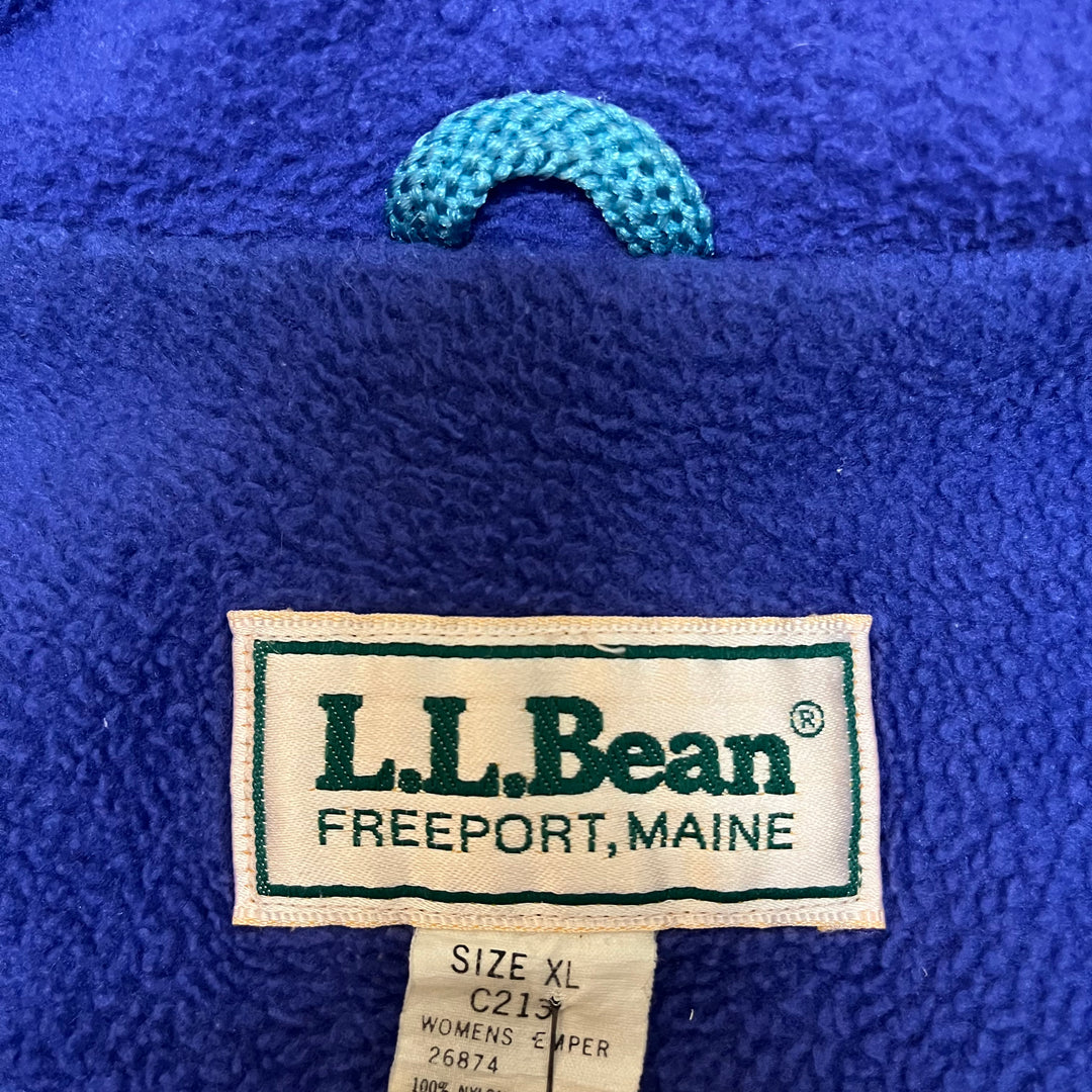 #1801 Old clothes LLBean / Shelled Fleece Jacket / Nylon jacket / Fleece lining / MADE IN USA / Size XL