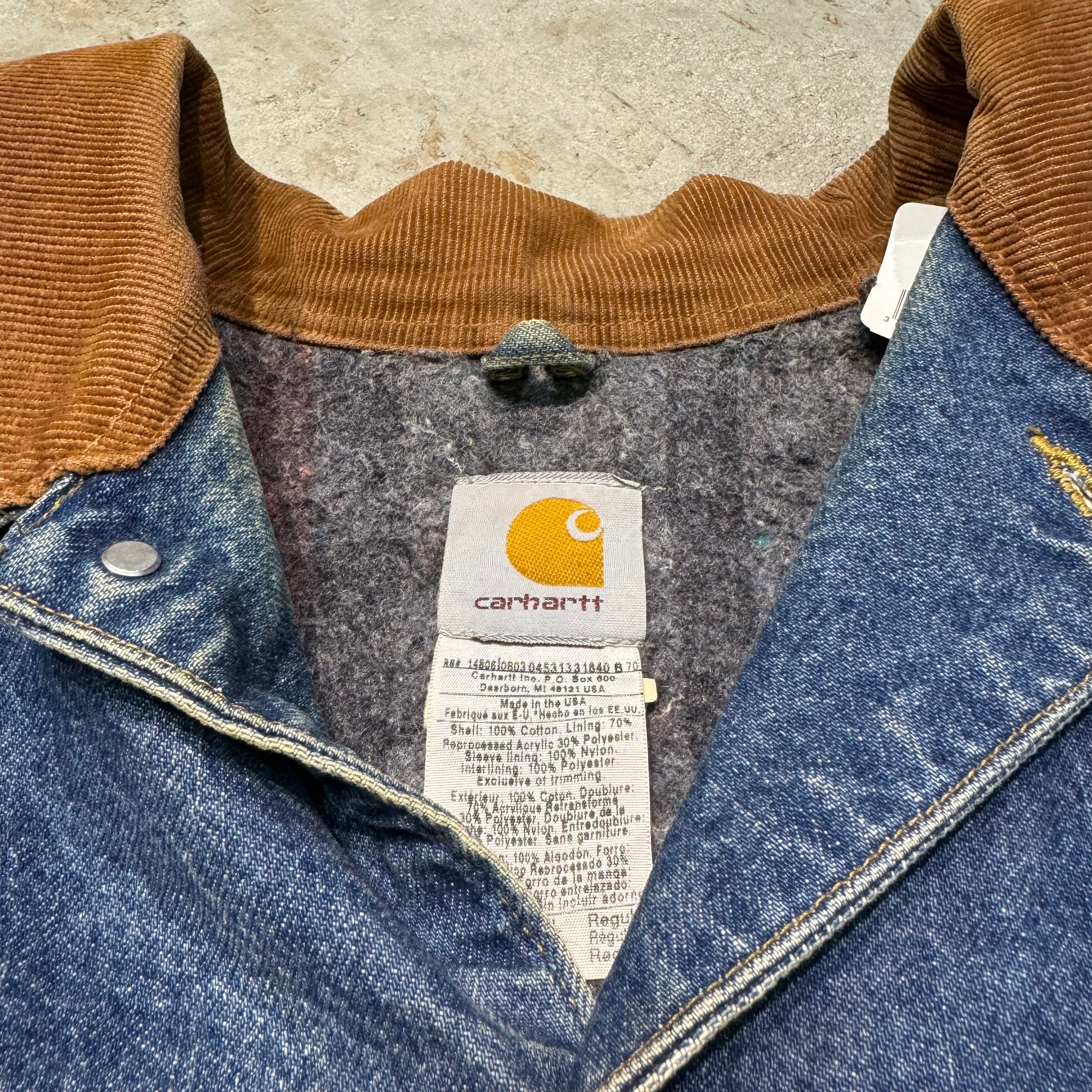 古着 carhartt/カーハート/カバーオール/襟コーデュロイ/裏地ブランケット/C59 DST/サイズ2XL – 古着屋 MUJIN