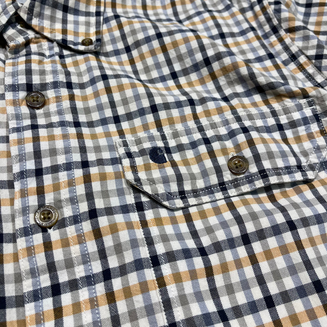 #4543 古着 Carhartt/カーハート/s/s  Button down Shirts/半袖ボタンダウンシャツ/チェック柄/サイズS