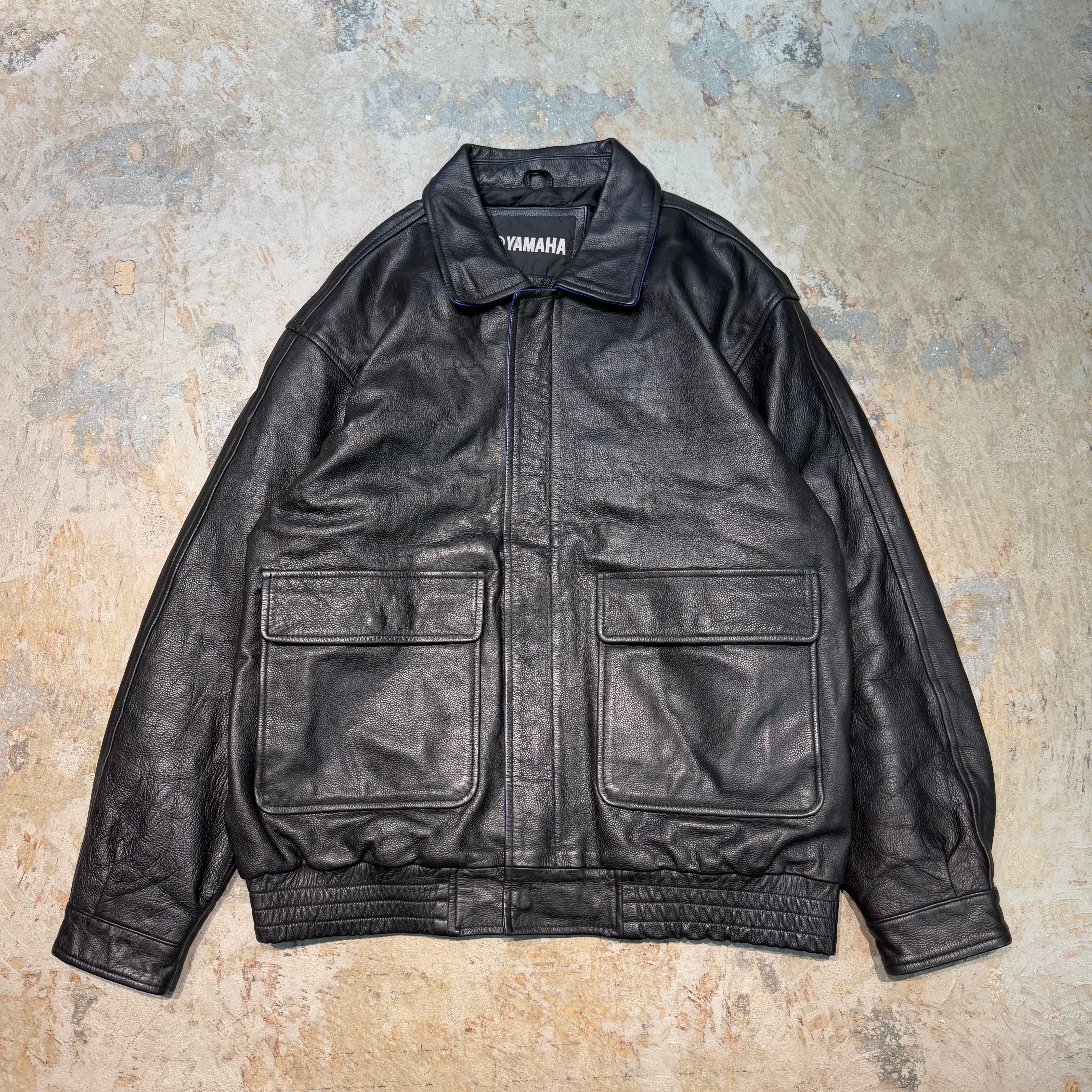 古着 YAMAHA/ フルジップレザージャケット/サイズL – 古着屋 MUJIN