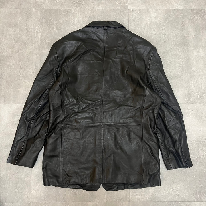 #1874 Unknow 古着/Leather Tailored Jacket/レザーテーラードジャケット/サイズXL相当