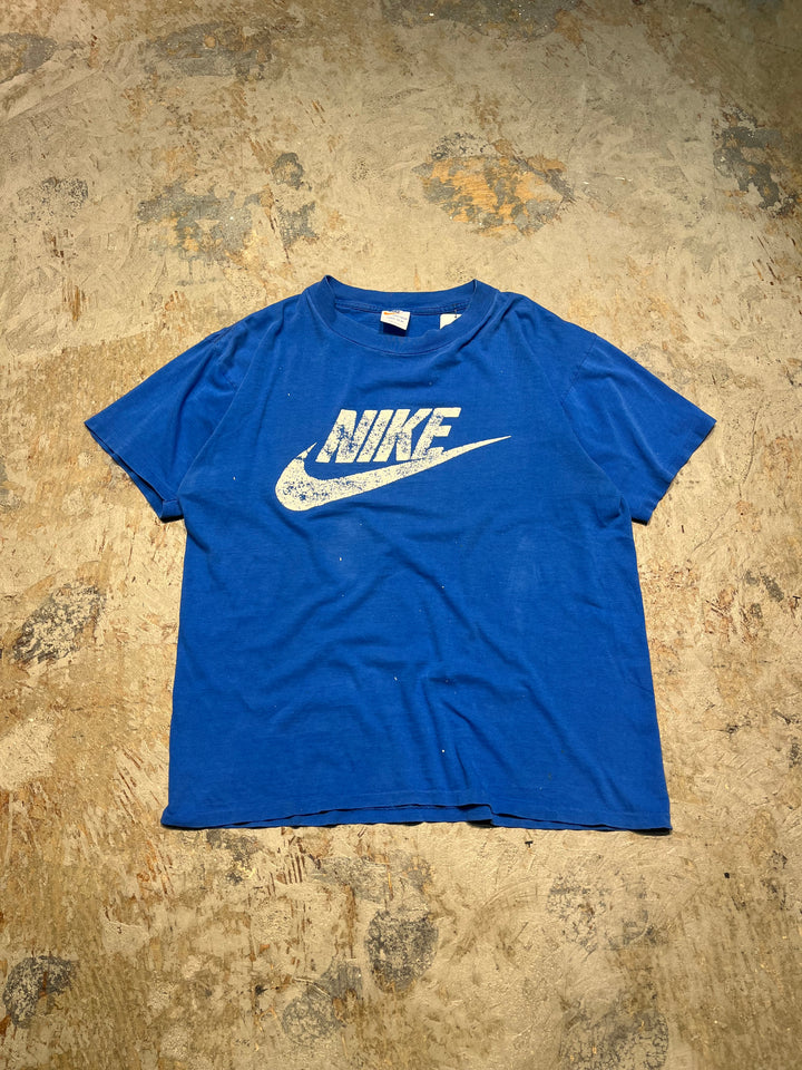 #MA111 古着 USA製 70's NIKE/ナイキ/ オレンジタグ/BIGロゴ/ヴィンテージ シングルステッチ Tシャツ/サイズL