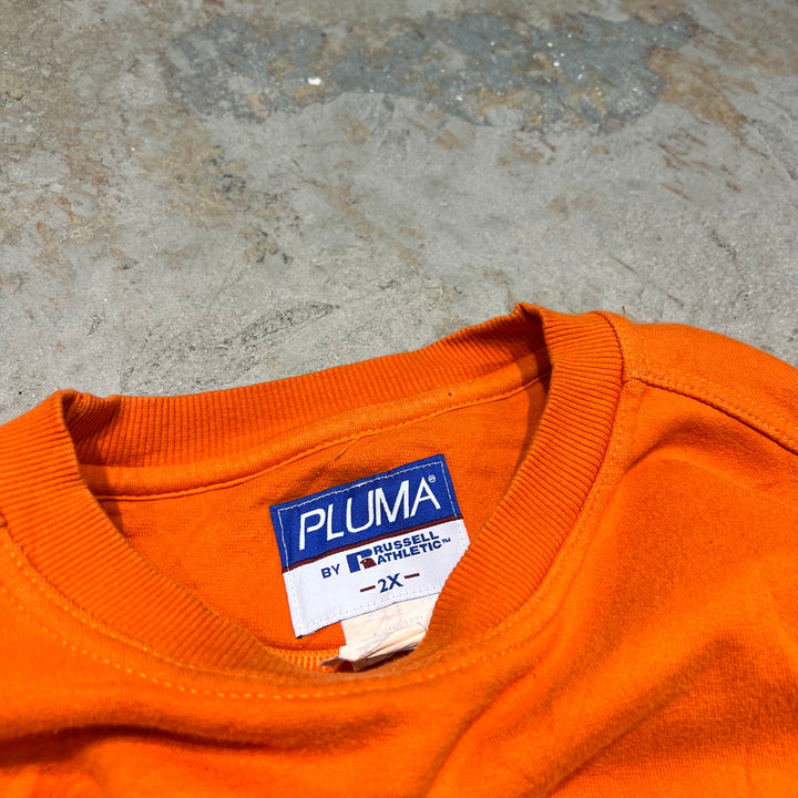 #4043 古着 PLUMA by Russell Athletic/プルーマ ラッセル アスレチック/Crew Neck Blank Sweat Shirt/クルーネックブランクスウェット/サイズXXL