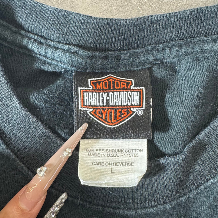 古着 USA製 Harley-Davidson ハーレーダビッドソン プリントTシャツ サイズL