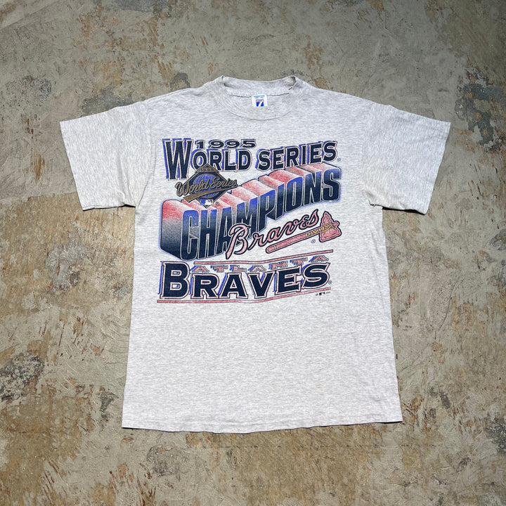 古着 USA製 95's MLB / アトランタ･ブレーブス / 1995年ワールドシリーズ / ヴィンテージ プリントTシャツ/サイズM