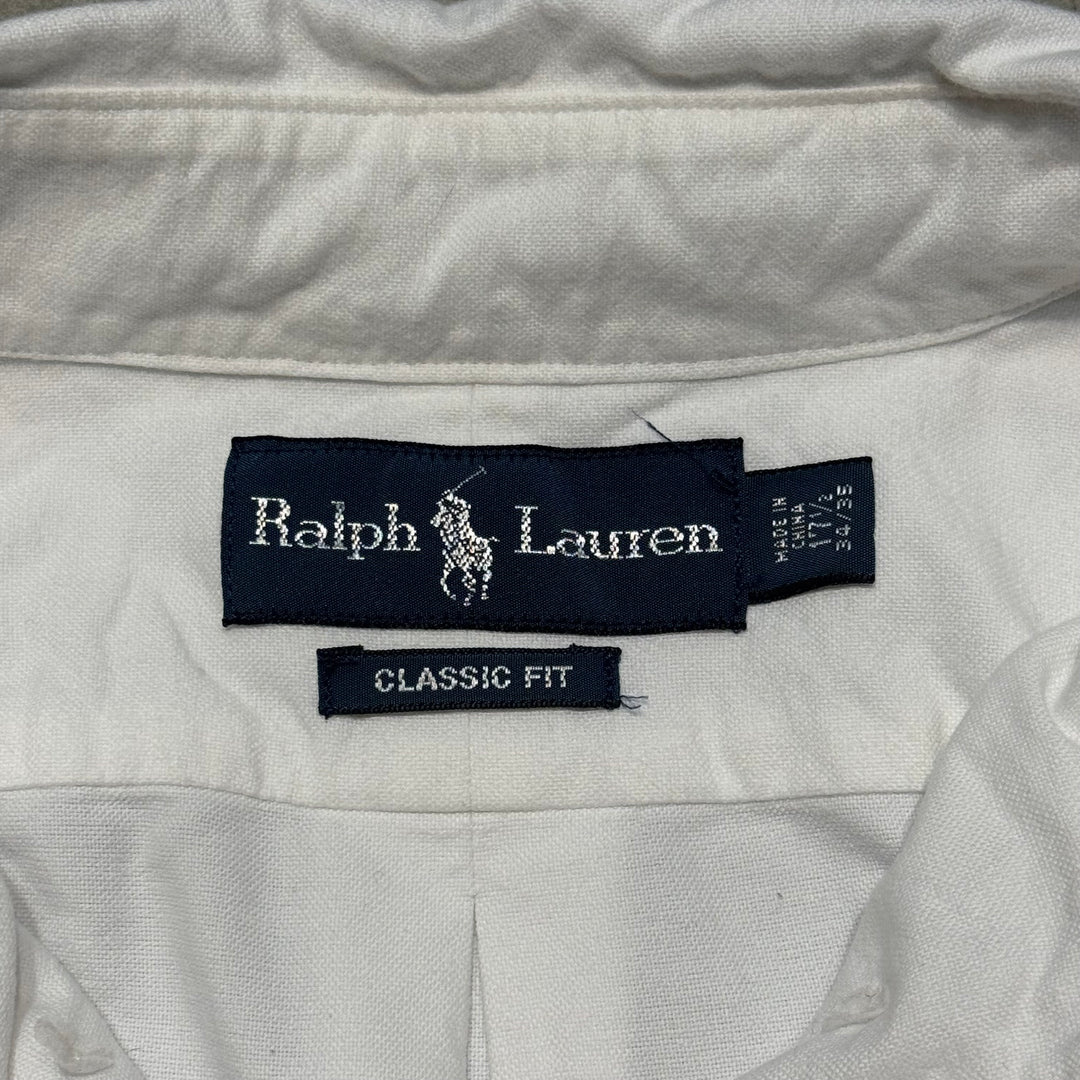 古着 POLO by Ralph Lauren/ ラルフ ローレン/ ボタンダウン長袖シャツ/ 無地/ サイズXL